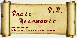 Vasil Mišanović vizit kartica